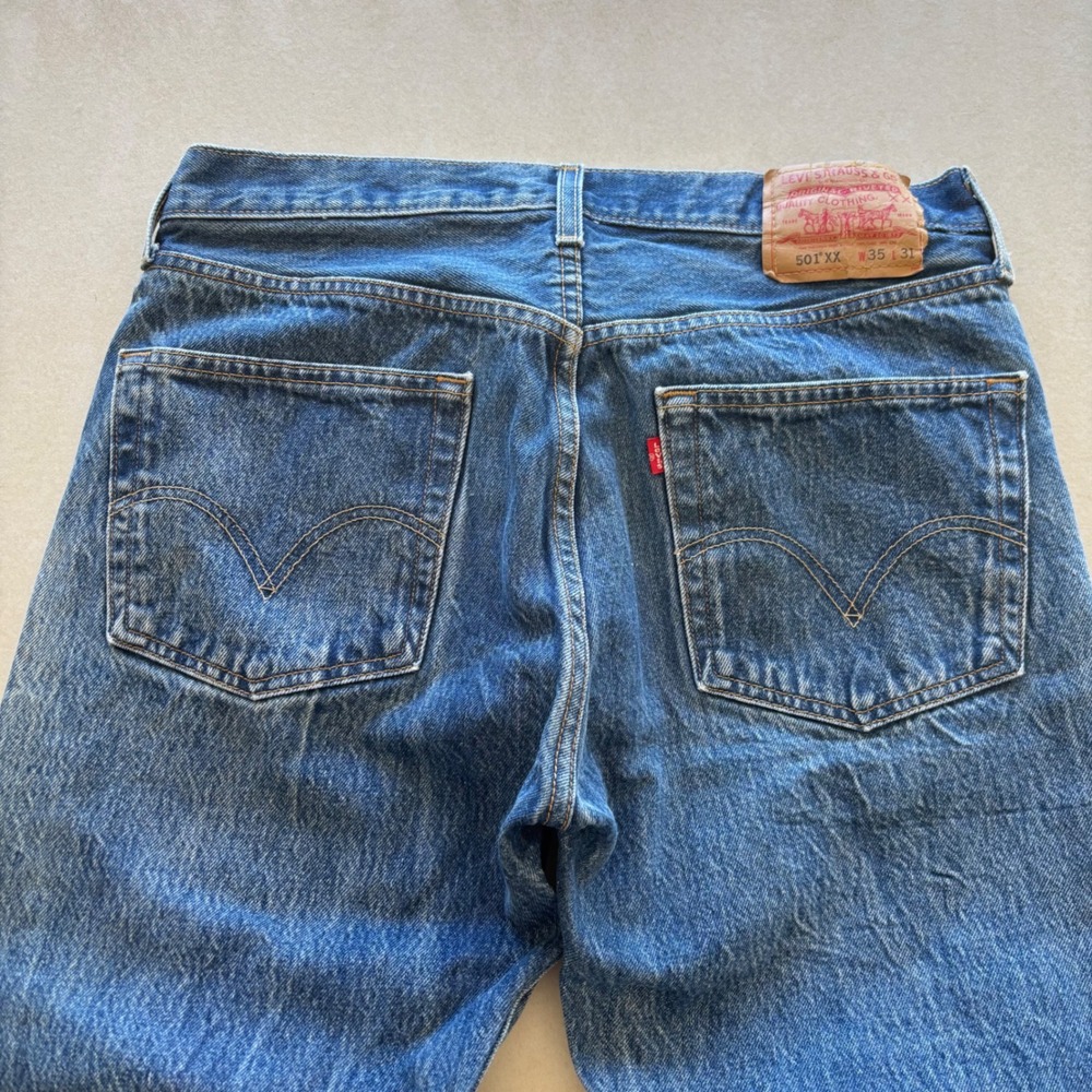 Vintage 90s‎ Levi's 501 XX Faded Blue Jeans